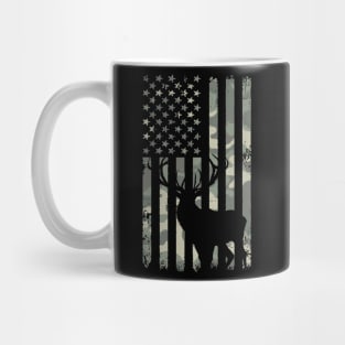 Camo Deer Hunter Flag Mug